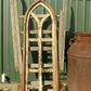 Dark American Gothic Style Wood Window Frame, Arched Farmhouse Window Frame