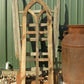 Dark American Gothic Style Wood Window Frame, Arched Farmhouse Window Frame