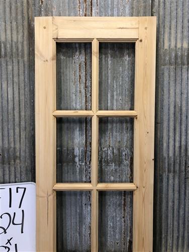 French Single Door (24.5x81) 6 Pane Glass European Styled Door F17