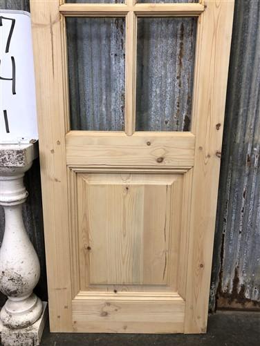 French Single Door (24.5x81) 6 Pane Glass European Styled Door F17