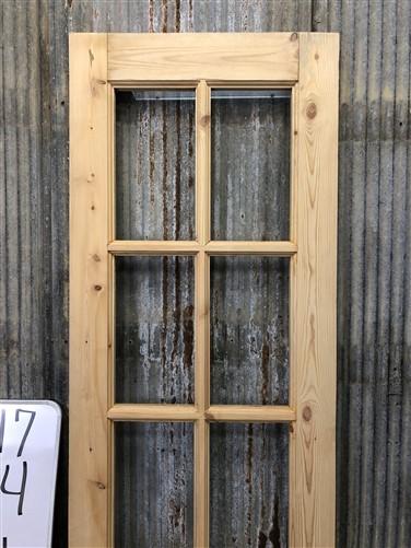 French Single Door (24.5x81) 6 Pane Glass European Styled Door F17