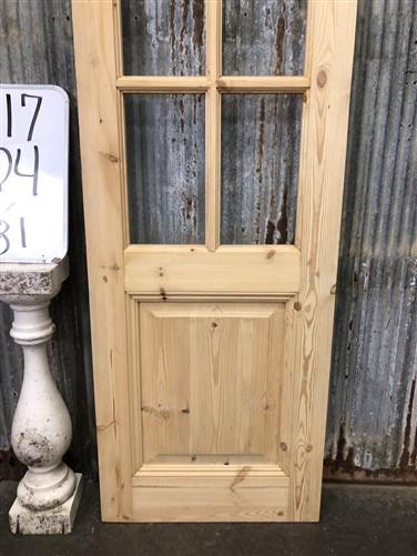 French Single Door (24.5x81) 6 Pane Glass European Styled Door F17