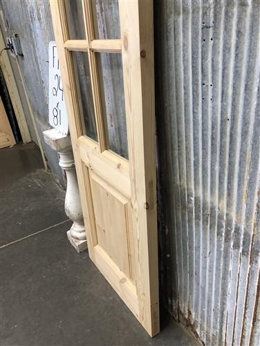 French Single Door (24.5x81) 6 Pane Glass European Styled Door F17