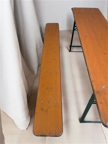 Vintage German Oktoberfest Beer Garden Table & Bench, Wood Outdoor Set B56