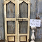 Vintage Indian Garden Gates, Carved Metal Teak Doors, Architectural Reclaim A100