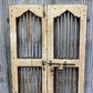Vintage Indian Garden Gates, Carved Metal Teak Doors, Architectural Reclaim A100