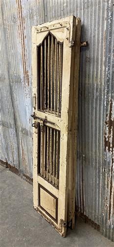 Vintage Indian Garden Gates, Carved Metal Teak Doors, Architectural Reclaim A100