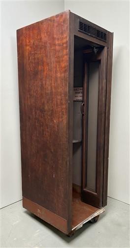 Vintage Telephone Booth, Phone Booth Enclosure Cabinet Glass Doors, Keokuk, Iowa
