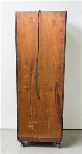 Vintage Telephone Booth, Phone Booth Enclosure Cabinet Glass Doors, Keokuk, Iowa
