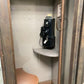 Vintage Telephone Booth, Phone Booth Enclosure Cabinet Glass Doors, Keokuk, Iowa