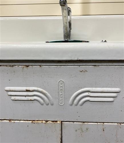 Youngstown "Thrifter" Farmhouse Sink, Vintage Dual Drainboard Utility Sink
