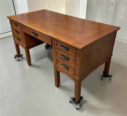 5' Executive Double Pedestal Desk, Vintage Home Office Desk, Computer Desk