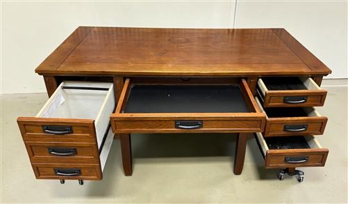 5' Executive Double Pedestal Desk, Vintage Home Office Desk, Computer Desk