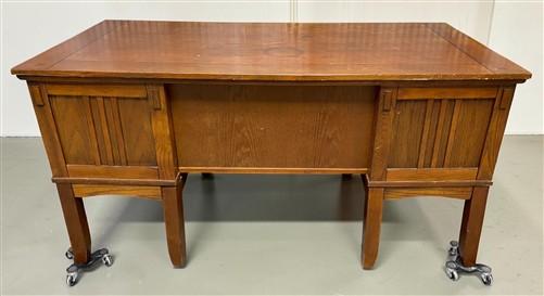 5' Executive Double Pedestal Desk, Vintage Home Office Desk, Computer Desk