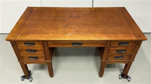 5' Executive Double Pedestal Desk, Vintage Home Office Desk, Computer Desk