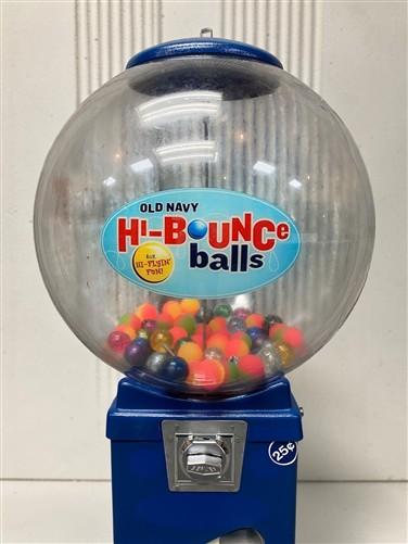 Vintage Old Navy Hi-Bounce Balls Coin Operated Vending Machine Super Ball Arcade