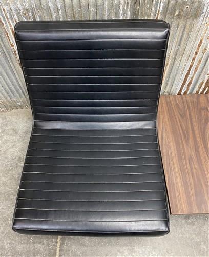 Chromcraft Mid Century Modern Double Lounge Bench w/Center Table, Vintage Chairs
