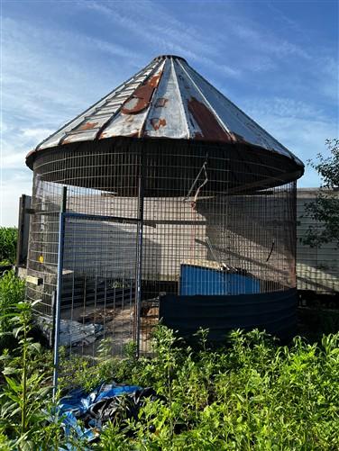 Corn Crib, Vintage Rustic Gazebo, Patio, Grain Bin, Storage Garden Tool Shed, F