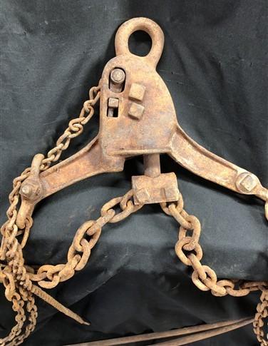 Hay Trolley Carrier Forks, Antique Cast Iron Barn Tool, Rustic Decor B