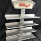 Ask for Kelloggs Retail Store Rack Display, Vintage Aluminum Advertising Stand