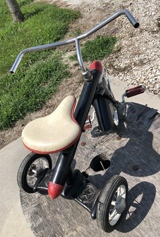 1950s Junior Rocketrike Tricycle, Vintage Atomic Age Childs Ride On Pedal Toy