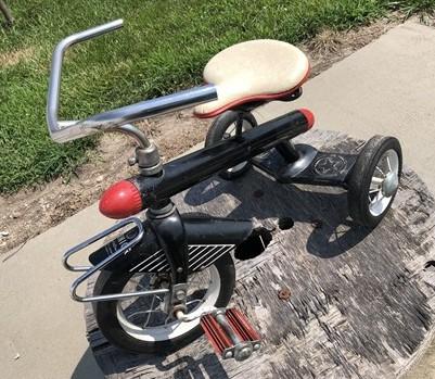 1950s Junior Rocketrike Tricycle, Vintage Atomic Age Childs Ride On Pedal Toy