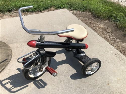 1950s Junior Rocketrike Tricycle, Vintage Atomic Age Childs Ride On Pedal Toy