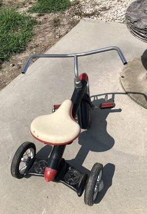 1950s Junior Rocketrike Tricycle, Vintage Atomic Age Childs Ride On Pedal Toy