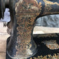 Improved Hasner Sewing Machine w/Egyptian Motif, Antique Treadle