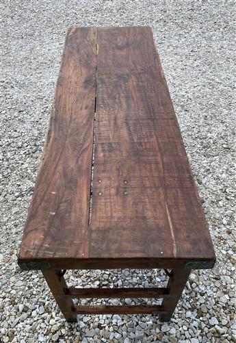 Reclaimed Wood Folding Table (68.5x22.5) Rustic Wood Dining, Kitchen Island B131