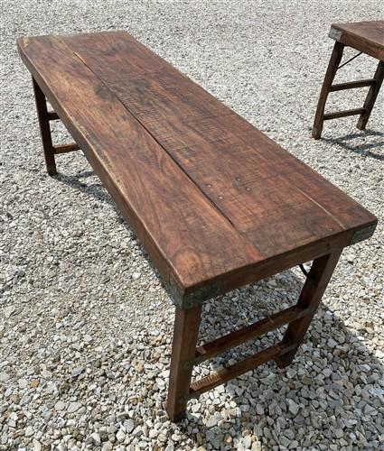 Reclaimed Wood Folding Table (68.5x22.5) Rustic Wood Dining, Kitchen Island B131
