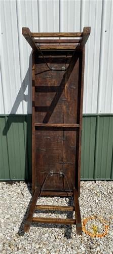 Reclaimed Wood Folding Table (68.5x22.5) Rustic Wood Dining, Kitchen Island B131