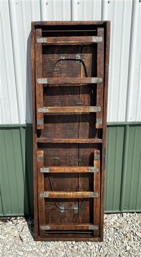 Reclaimed Wood Folding Table (68.5x22.5) Rustic Wood Dining, Kitchen Island B131