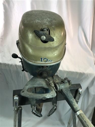1950's Scott Atwater Bail a matic Boat Motor, Vintage 10Hp Classic Outboard A