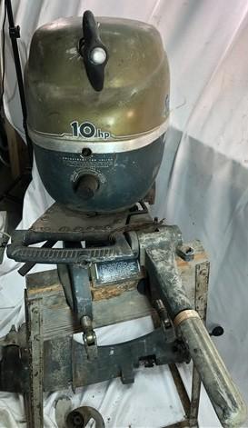 1954 Scott Atwater Bail a matic Boat Motor, 10Hp Classic Outboard Ser #38452258