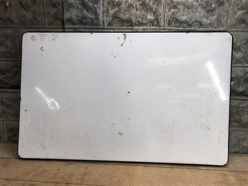 Black & White Porcelain Table Top Panel, Kitchen Cupboard Hoosier Enamel A43
