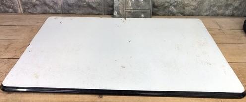 Black & White Porcelain Table Top Panel, Kitchen Cupboard Hoosier Enamel A43