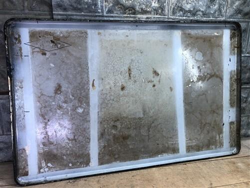 Black & White Porcelain Table Top Panel, Kitchen Cupboard Hoosier Enamel A43