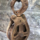 Cast Iron Antique Vintage Pulley, Hay Trolley Carrier Rustic Farmer Country a29