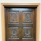 Vintage 36x80 Solid Wood Carved Panel Interior Door with Trim/Jamb Mid-Century