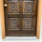 Vintage 36x80 Solid Wood Carved Panel Interior Door with Trim/Jamb Mid-Century