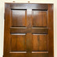 Vintage 36x80 Solid Wood Carved Panel Interior Door with Trim/Jamb Mid-Century