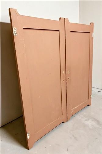 Pair Vintage Wooden Swinging Doors, Salloon Doors, Restroom Stall Doors, Salvage