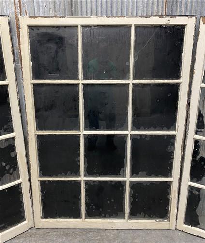 3 Wooden Framed Decorative Glass Panels Casement Windows Furniture Parts