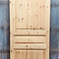 French Single Door (36x96) Pine Interior Door, European Rustic Styled, Q35-A