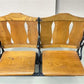 3 Vintage Wood Folding Theater Seats, Auditorium Seats, Entryway Bench, E32