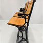 3 Vintage Wood Folding Theater Seats, Auditorium Seats, Entryway Bench, E32