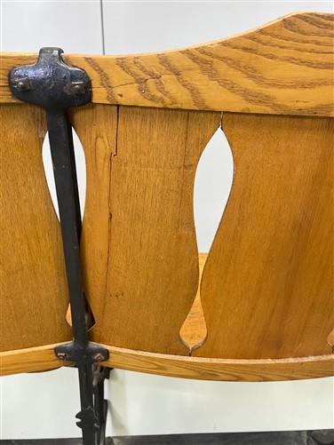 3 Vintage Wood Folding Theater Seats, Auditorium Seats, Entryway Bench, E32