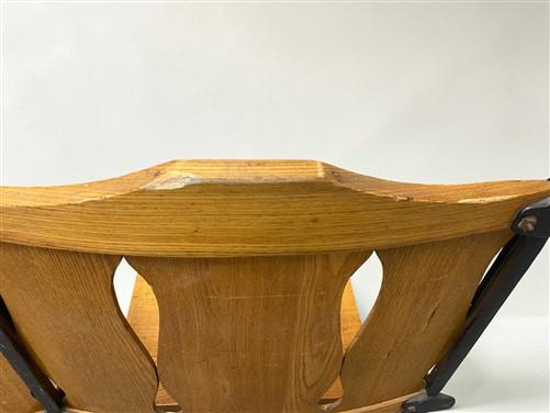 3 Vintage Wood Folding Theater Seats, Auditorium Seats, Entryway Bench, E32