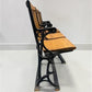 3 Vintage Wood Folding Theater Seats, Auditorium Seats, Entryway Bench, E32